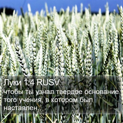Луки 1:4 RUSV Bible Verse Image