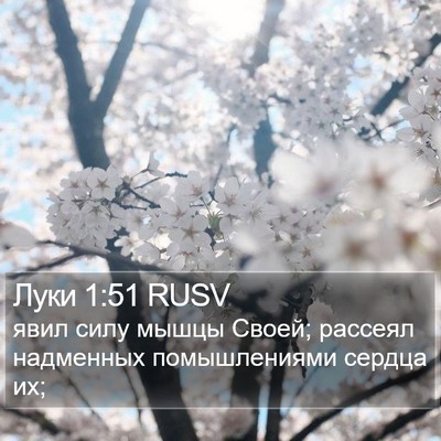 Луки 1:51 RUSV Bible Verse Image