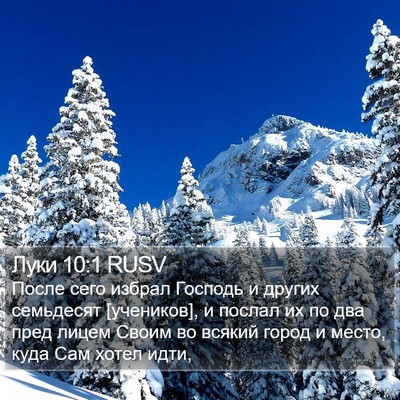 Луки 10:1 RUSV Bible Verse Image
