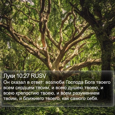 Луки 10:27 RUSV Bible Verse Image