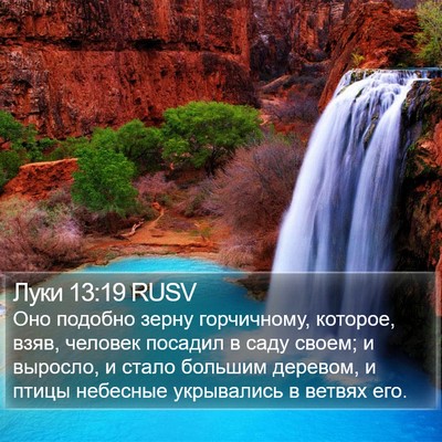 Луки 13:19 RUSV Bible Verse Image