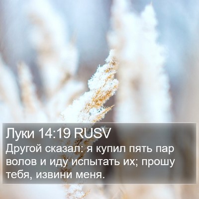 Луки 14:19 RUSV Bible Verse Image