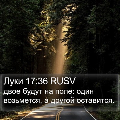 Луки 17:36 RUSV Bible Verse Image