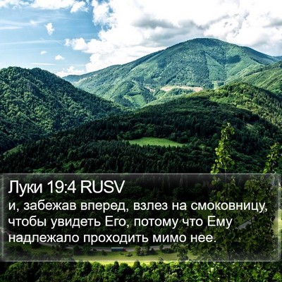 Луки 19:4 RUSV Bible Verse Image