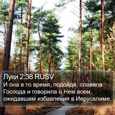 Луки 2:38 RUSV Bible Verse Image