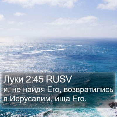 Луки 2:45 RUSV Bible Verse Image