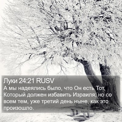 Луки 24:21 RUSV Bible Verse Image