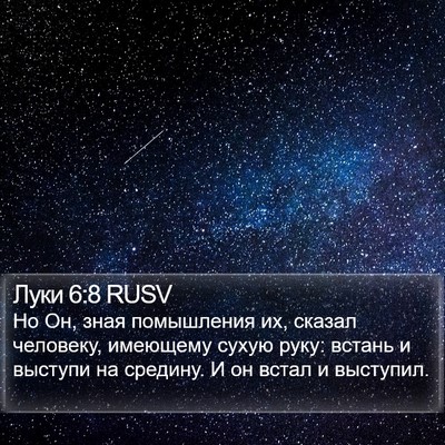 Луки 6:8 RUSV Bible Verse Image