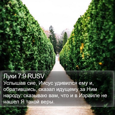 Луки 7:9 RUSV Bible Verse Image