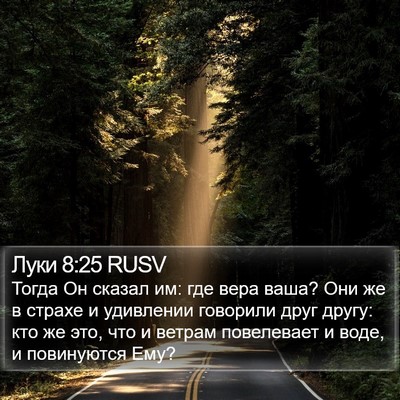 Луки 8:25 RUSV Bible Verse Image