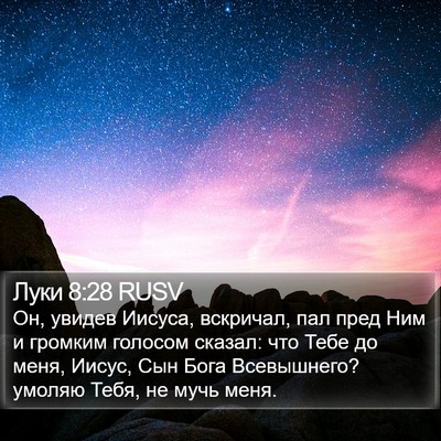 Луки 8:28 RUSV Bible Verse Image