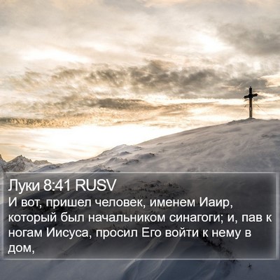 Луки 8:41 RUSV Bible Verse Image