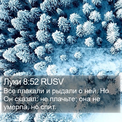 Луки 8:52 RUSV Bible Verse Image
