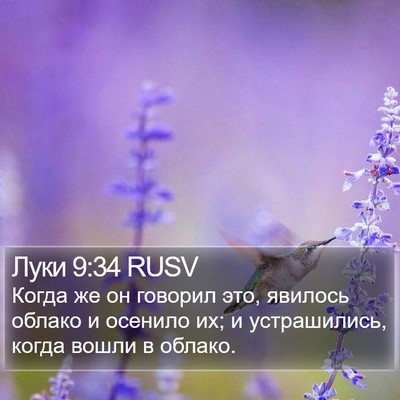 Луки 9:34 RUSV Bible Verse Image