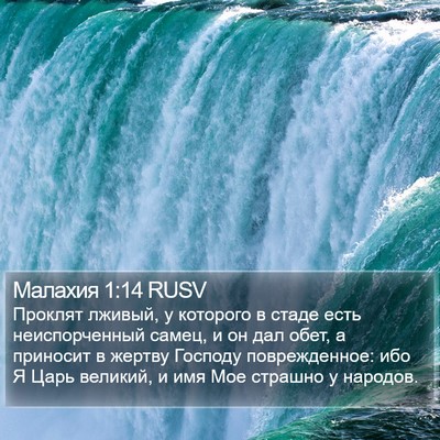 Малахия 1:14 RUSV Bible Verse Image