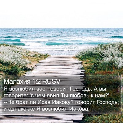 Малахия 1:2 RUSV Bible Verse Image