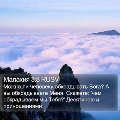 Малахия 3:8 RUSV Bible Verse Image
