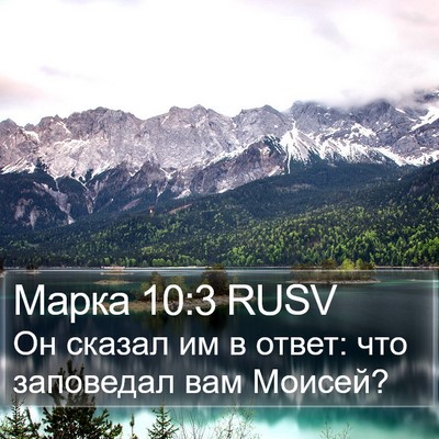 Марка 10:3 RUSV Bible Verse Image