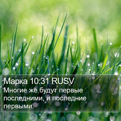 Марка 10:31 RUSV Bible Verse Image