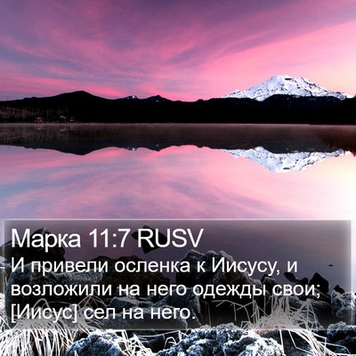 Марка 11:7 RUSV Bible Verse Image