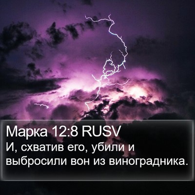 Марка 12:8 RUSV Bible Verse Image