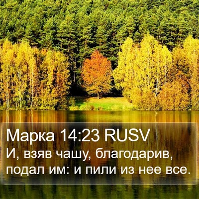 Марка 14:23 RUSV Bible Verse Image