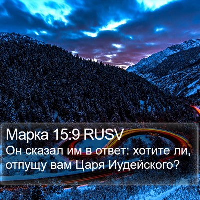 Марка 15:9 RUSV Bible Verse Image