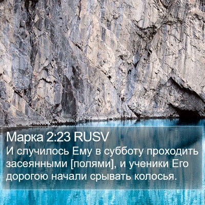 Марка 2:23 RUSV Bible Verse Image