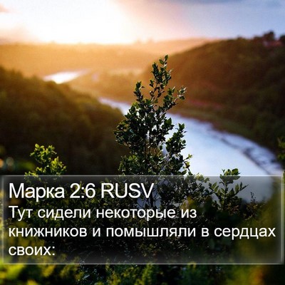 Марка 2:6 RUSV Bible Verse Image