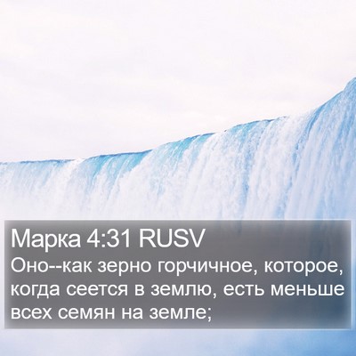 Марка 4:31 RUSV Bible Verse Image