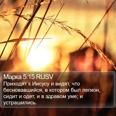 Марка 5:15 RUSV Bible Verse Image