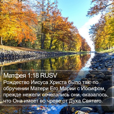 Матфея 1:18 RUSV Bible Verse Image
