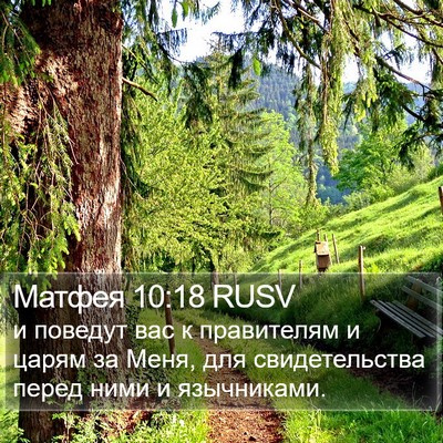 Матфея 10:18 RUSV Bible Verse Image