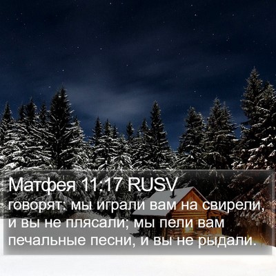 Матфея 11:17 RUSV Bible Verse Image