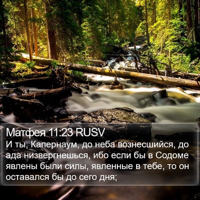 Матфея 11:23 RUSV Bible Verse Image