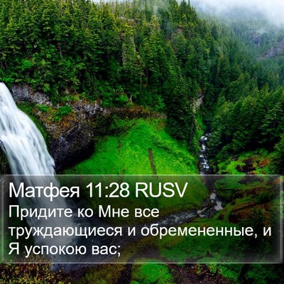 Матфея 11:28 RUSV Bible Verse Image