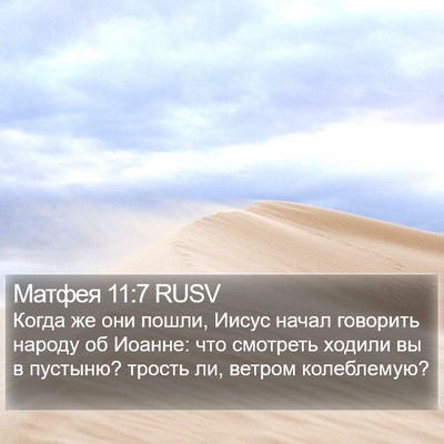 Матфея 11:7 RUSV Bible Verse Image