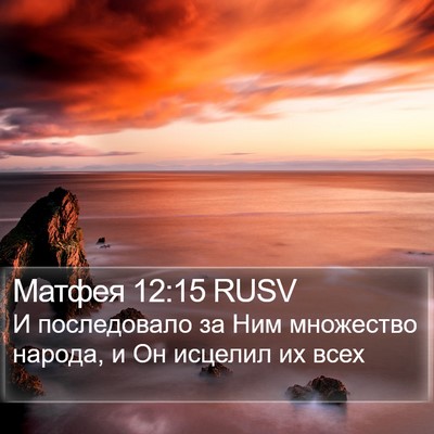 Матфея 12:15 RUSV Bible Verse Image