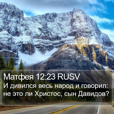 Матфея 12:23 RUSV Bible Verse Image