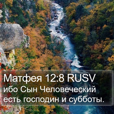 Матфея 12:8 RUSV Bible Verse Image