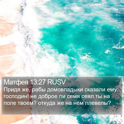 Матфея 13:27 RUSV Bible Verse Image