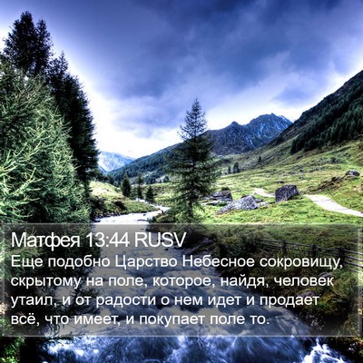 Матфея 13:44 RUSV Bible Verse Image