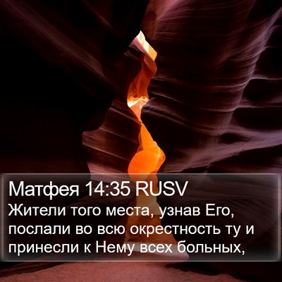 Матфея 14:35 RUSV Bible Verse Image
