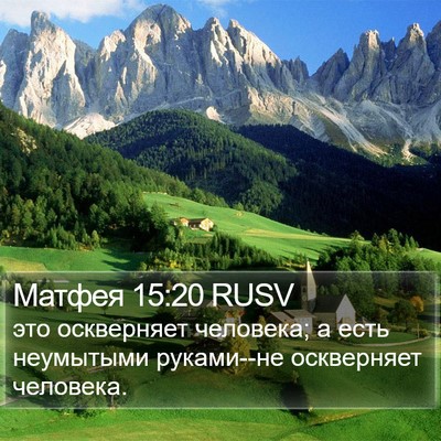 Матфея 15:20 RUSV Bible Verse Image