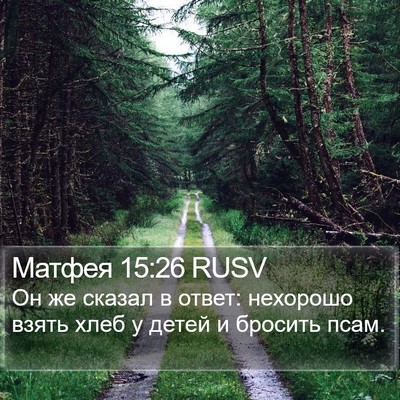 Матфея 15:26 RUSV Bible Verse Image