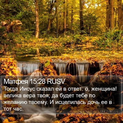 Матфея 15:28 RUSV Bible Verse Image