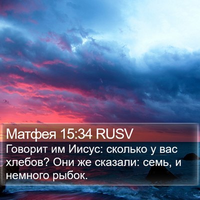 Матфея 15:34 RUSV Bible Verse Image