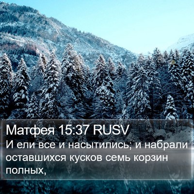 Матфея 15:37 RUSV Bible Verse Image