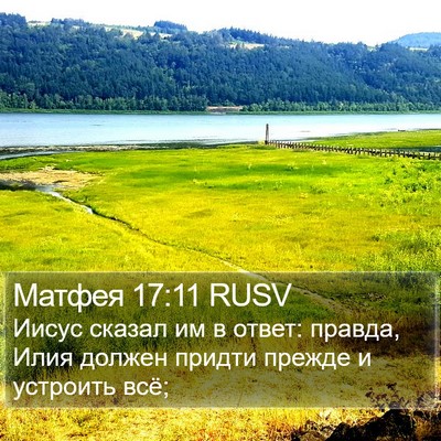 Матфея 17:11 RUSV Bible Verse Image