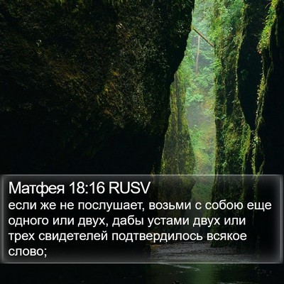 Матфея 18:16 RUSV Bible Verse Image